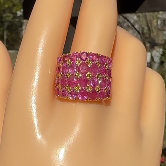 Natural Burmese Ruby Ring in 18 k solid gold with lab certificate US8.8 - Picture 4 of 11